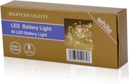 Shatchi 40 WarmWhite LED Lights Battery Operated Fairy String Christmas Lights in White - thumbnail 3