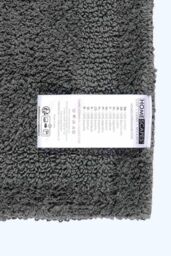 Homescapes Luxury Bath Mat Set Reversible 1600GSM 100% Cotton 2 Pc w. Pedestal Mat in Grey - thumbnail 5