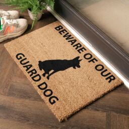 Artsy Mats German Shepherd doormat - Regular 60x40cm in Black - Size: 40 cm x 60 cm - thumbnail 3