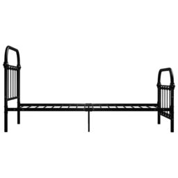 Berkfield Home Bed Frame Black Metal 90x200 cm - thumbnail 4