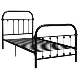 Berkfield Home Bed Frame Black Metal 90x200 cm - thumbnail 2