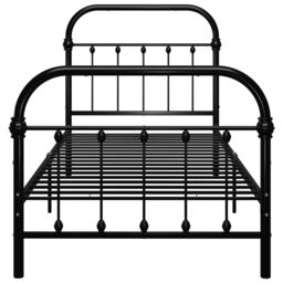 Berkfield Home Bed Frame Black Metal 90x200 cm - thumbnail 3