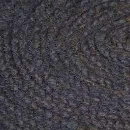Berkfield Home Handmade Rug Jute Round 120 cm Dark Grey - Size: 100 cm diameter - thumbnail 4