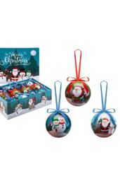 VFM e-Store Christmas Bauble Decoration Fun Santa Boxed 12 piece 7. Set - thumbnail 1