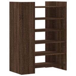 Berkfield Home Shoe Cabinet Brown Oak 74.5x37.5x100 cm Engineered Wood - thumbnail 6