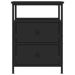 Berkfield Home Durable Bedside Cabinets 2 pcs Black 44x45x60 cm Engineered Wood - Size: 44 x 45 x 60 cm - thumbnail 6