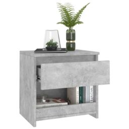 Berkfield Home Bedside Cabinet Concrete Grey 40x30x39 cm Engineered Wood - Size: 40 x 30 x 39 cm - thumbnail 3