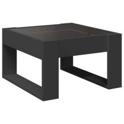 Berkfield Home Coffee Table with Infinity LED Black 50x53x30 cm - Size: 50 x 53 x 30 cm - thumbnail 8