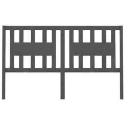 Berkfield Home Headboard Grey 206x4x100 cm Solid Wood Pine - Size: 206 x 4 x 100 cm - thumbnail 3
