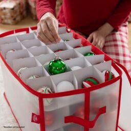 Christmas Village 112 Christmas Bauble Storage Bag - Red - thumbnail 7