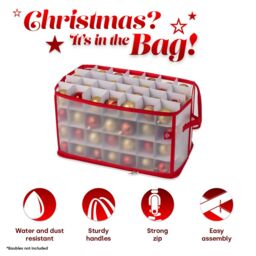 Christmas Village 112 Christmas Bauble Storage Bag - Red - thumbnail 5