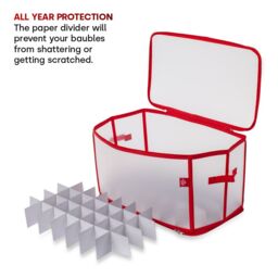 Christmas Village 112 Christmas Bauble Storage Bag - Red - thumbnail 3