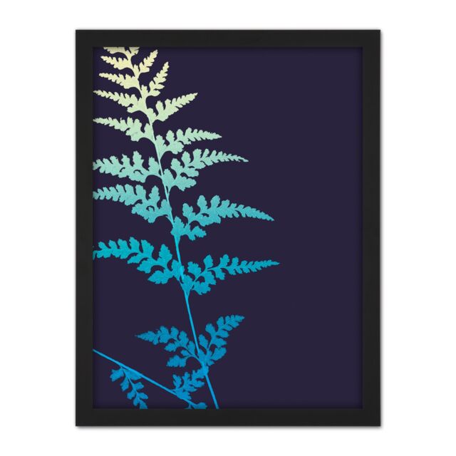 "Artery8 Wall Art Print Bright Fern Large Framed Wall Décor Art in Brown - Size: W18"" x H24""" - image 1
