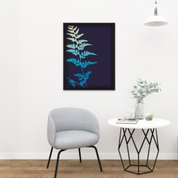 "Artery8 Wall Art Print Bright Fern Large Framed Wall Décor Art in Brown - Size: W18"" x H24""" - thumbnail 2
