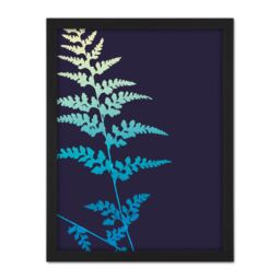 "Artery8 Wall Art Print Bright Fern Large Framed Wall Décor Art in Brown - Size: W18"" x H24""" - thumbnail 1