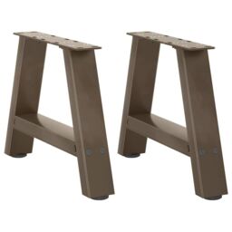 Berkfield Home Coffee Table Legs A-Shaped 2 pcs 30x(30-31) cm Steel in Black - thumbnail 1