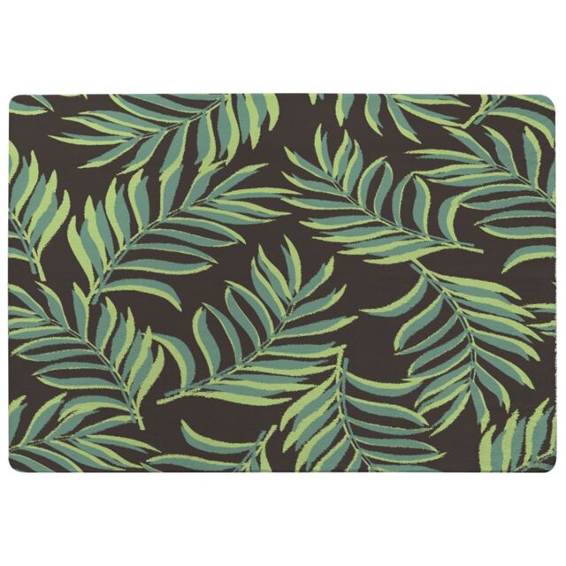 Benjamin Tate Design Green Palm Leaves Rug in Natural - Size: Large - image 1