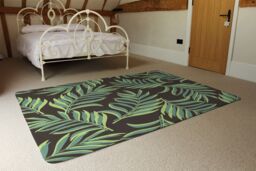 Benjamin Tate Design Green Palm Leaves Rug in Natural - Size: Large - thumbnail 3