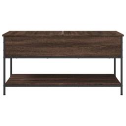 Berkfield Home Decorative Coffee Table Brown Oak 100x50x50 cm Engineered Wood an - Size: 100 x 50 x 50 cm - thumbnail 5