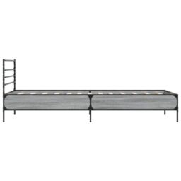 Berkfield Home Bed Frame without Mattress Grey Sonoma 90x190 cm Single - thumbnail 5