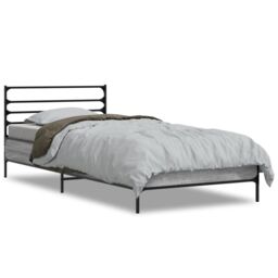 Berkfield Home Bed Frame without Mattress Grey Sonoma 90x190 cm Single - thumbnail 2