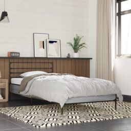 Berkfield Home Bed Frame without Mattress Grey Sonoma 90x190 cm Single - thumbnail 1