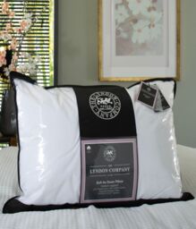 The Lyndon Company Soft as Down 233 Thread Count 100% Cotton Casing Soft to Medium Support Pillow in White