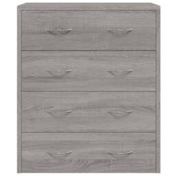 Berkfield Home Sideboard with 4 Drawers 60x30.5x71 cm Grey Sonoma - thumbnail 4
