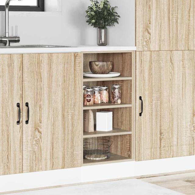 Berkfield Home Durable Bottom Cabinet Sonoma Oak 40x44.5x81.5 cm Engineered Wood in Light Tan - image 1