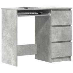 Berkfield Home Desk Concrete Grey 90x45x76 cm Engineered Wood - Size: 90 x 45 x 76 cm - thumbnail 4