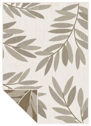 THE RUGS Reversible Outdoor Rugs in Trailing Leaves Design Duo Weave Collection in Brown - Size: 120 cm x 170 cm - thumbnail 2