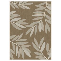 THE RUGS Reversible Outdoor Rugs in Trailing Leaves Design Duo Weave Collection in Brown - Size: 120 cm x 170 cm - thumbnail 3