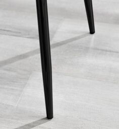 FurnitureboxUK Set of 2 Nora Deep Padded Luxurious Dining Chairs Upholstered In Soft Velvet With Black Legs in Dark Grey - thumbnail 5