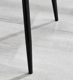 FurnitureboxUK Set of 2 Nora Deep Padded Luxurious Dining Chairs Upholstered In Soft Velvet With Black Legs in Dark Grey - thumbnail 8