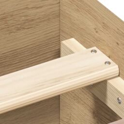 Berkfield Home Bed Frame without Mattress Artisan Oak 90x200 cm Engineered Wood in Brown - thumbnail 8