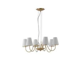 Netlighting CANTO 6 Light Chandeliers with Shades Gold 65.6x22.6cm - Size: 65.6x22.6 cm - thumbnail 1