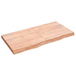 Berkfield Home Wall Shelf Light Brown 120x60x(2-6) cm Treated Solid Wood Oak