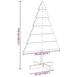Berkfield Home Festive Wooden Christmas Tree for Decoration 110 cm Solid Wood in Light Tan - thumbnail 8