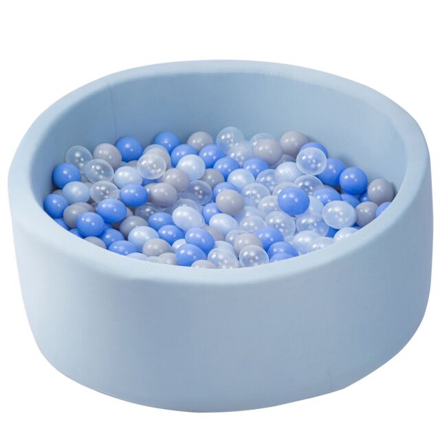 simpa Soft Foam Ball Pit 90 x 30cm in Baby Blue - Size: 90 x 30 cm - image 1