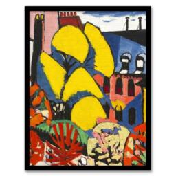 Artery8 Trees Urban Landscape Henry Lyman Sayen Framed Wall Art Print - Size: A4 - thumbnail 1