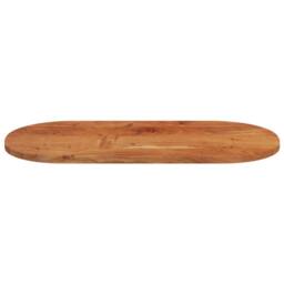 Berkfield Home Table Top 80x40x2.5 cm Oval Solid Wood Acacia in Brown - thumbnail 4