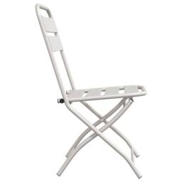 Berkfield Home Folding Garden Chairs 2 pcs Beige 42x52x82 cm Powder-coated Steel - Size: 42 x 52 x 82 cm - thumbnail 6