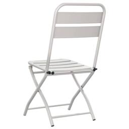 Berkfield Home Folding Garden Chairs 2 pcs Beige 42x52x82 cm Powder-coated Steel - Size: 42 x 52 x 82 cm - thumbnail 7