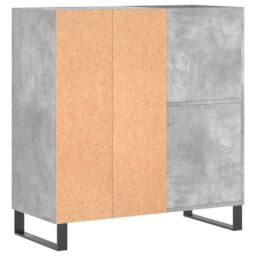 Berkfield Home Record Cabinet Concrete Grey 84.5x38x89 cm Engineered Wood - thumbnail 6