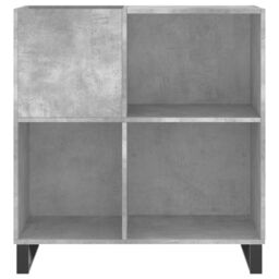Berkfield Home Record Cabinet Concrete Grey 84.5x38x89 cm Engineered Wood - thumbnail 4