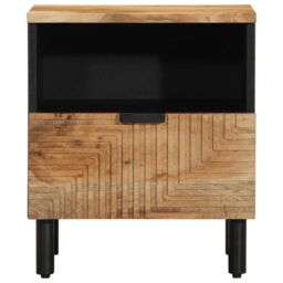 Berkfield Home Bedside Cabinet 40x33x46 cm Solid Wood Acacia in Brown - Size: 40 x 33 x 46 cm - thumbnail 3