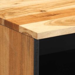 Berkfield Home Bedside Cabinet 40x33x46 cm Solid Wood Acacia in Brown - Size: 40 x 33 x 46 cm - thumbnail 7