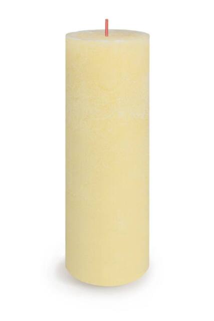 KDMD Sunny Yellow Bolsius Rustic Shine Pillar Candle 190 x 68mm - image 1