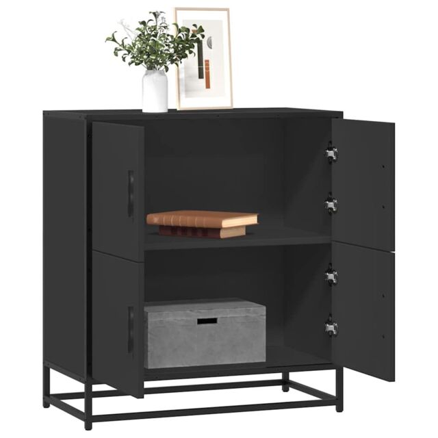Berkfield Home Sideboard Black 68x35x76 cm Engineered Wood - Size: 68 x 35 x 76 cm - image 1