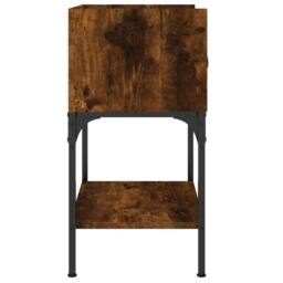 Berkfield Home Elegant Bedside Table Smoked Oak 40.5x31x60 cm Engineered Wood in Brown - thumbnail 7